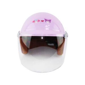 華泰 K-857KU-2 My Melody x Kuromi 中童半罩安全帽 淺粉 正面
